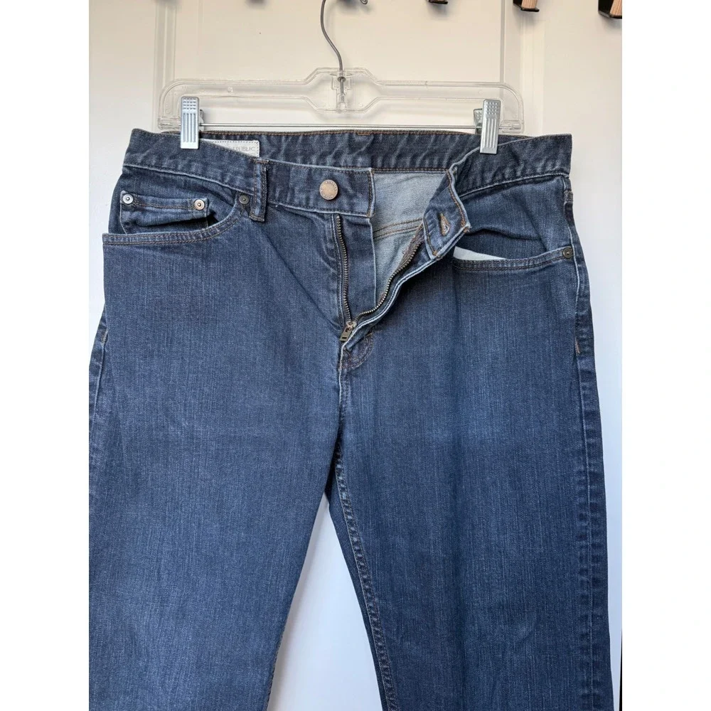 Banana Republic Mens Straight Leg Jeans Dark Wash Stretch Denim Casual 34x32